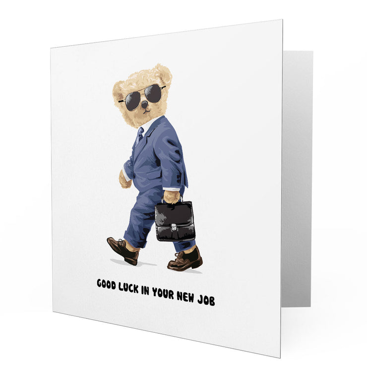Good Luck New Job - Bear Greetings Cards