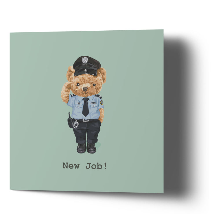 New Job Police - Bear Greetings Cards