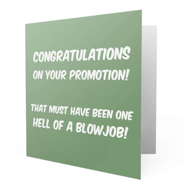 Congratulations On Promotion One Hell of a Blow Job - Greetings Cards