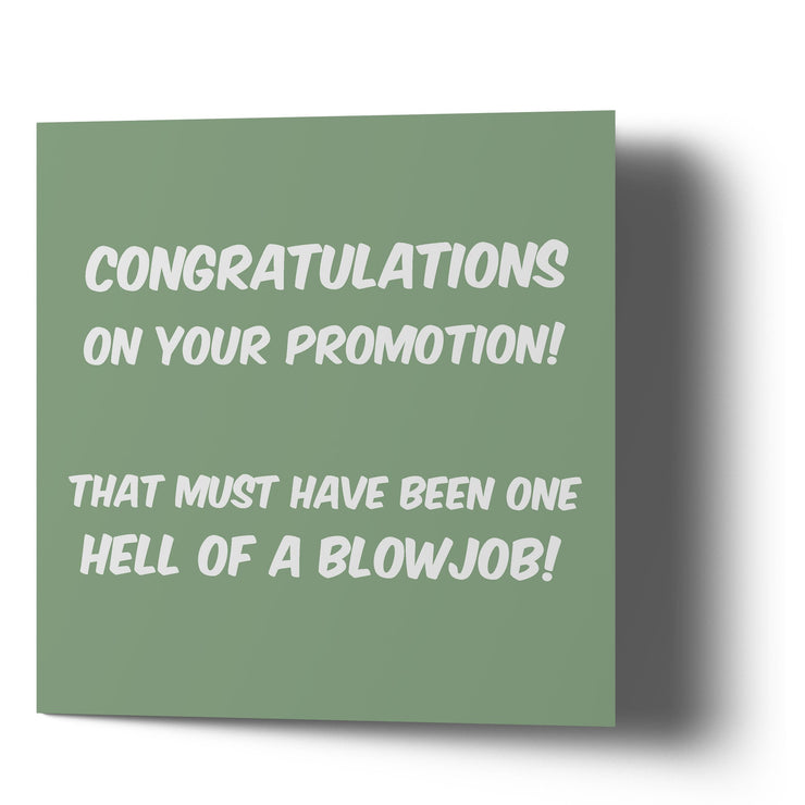 Congratulations On Promotion One Hell of a Blow Job - Greetings Cards