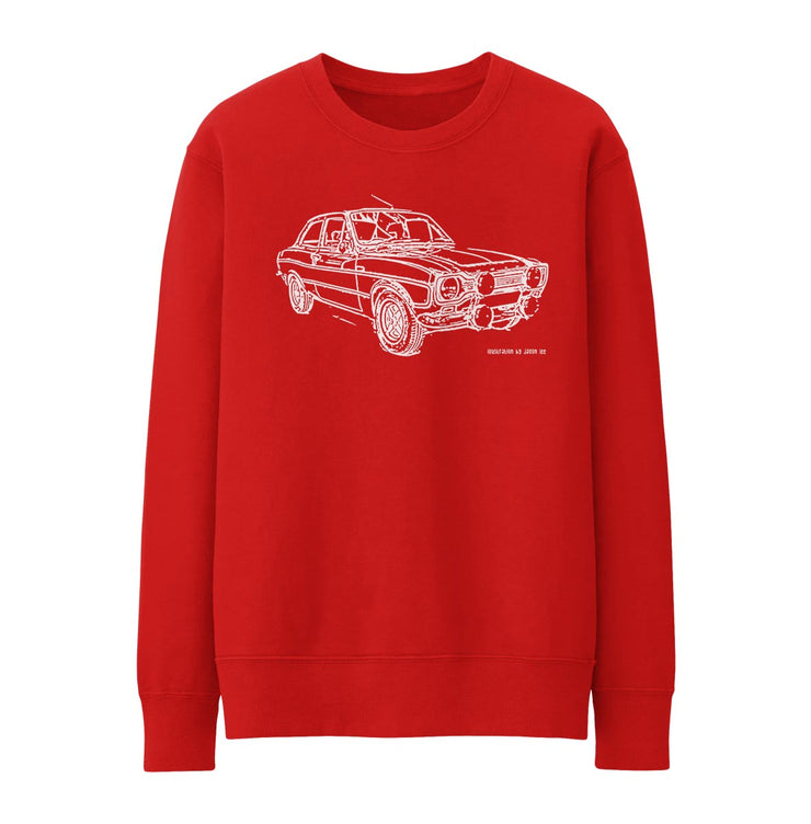 JL Illustration For A 1974 Ford Escort Mk1 RS2000 Fan Jumper