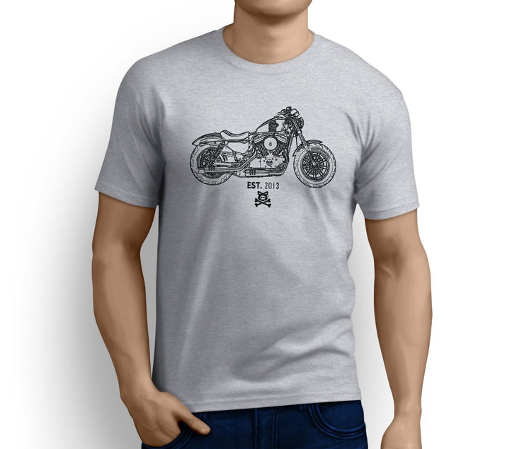 Road Hogs Art Tee aimed at fans of Harley Davidson Forty Eight Motorbike