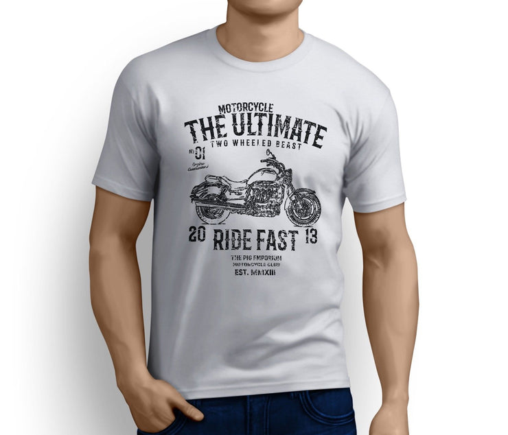 RH* Ultimate Art Tee aimed at fans of Triumph Rocket III Roadster Motorbike