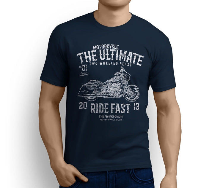 RH Ultimate Art Tee aimed at fans of Harley Davidson CVO Street Glide Motorbike