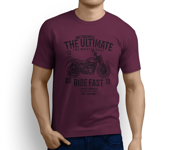 RH Ultimate Art Tee aimed at fans of Triumph Street Scrambler Motorbike