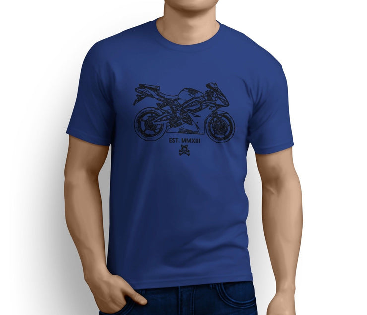 Road Hogs Art Tee aimed at fans of Triumph Daytona 675 2012 Motorbike