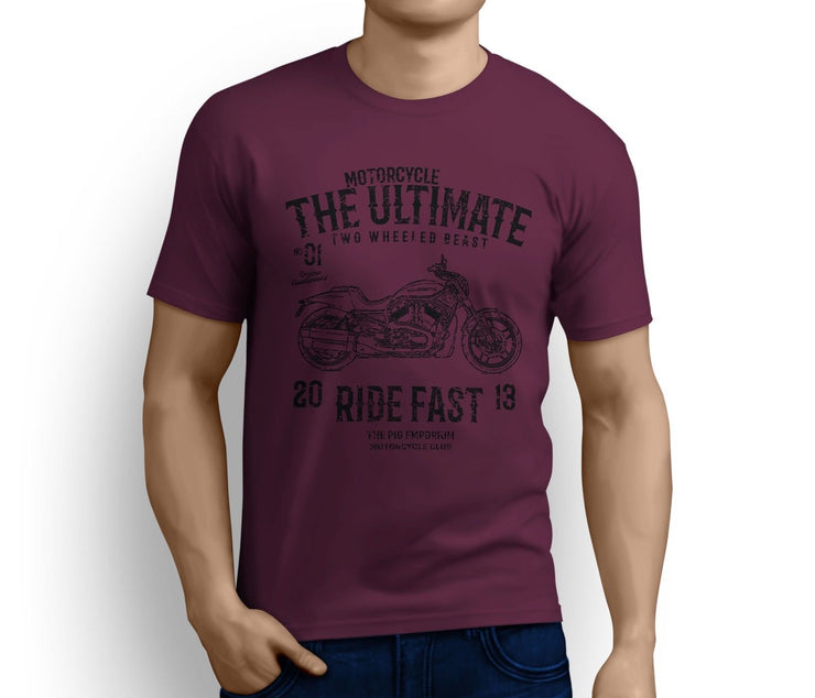 RH Ultimate Art Tee aimed at fans of Harley Davidson Night Rod Special Motorbike