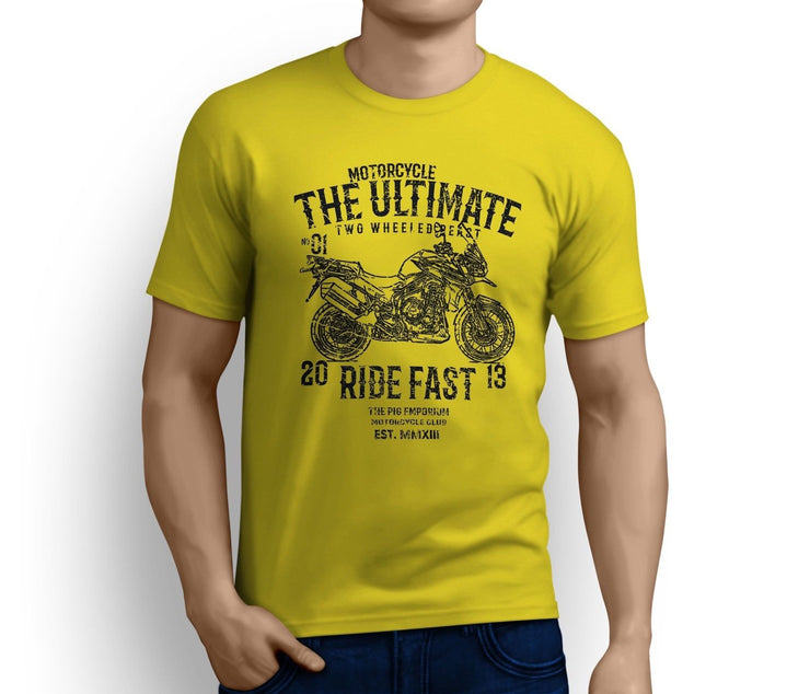 RH Ultimate Art Tee aimed at fans of Triumph Tiger Explorer Spoked Wheels Motorb