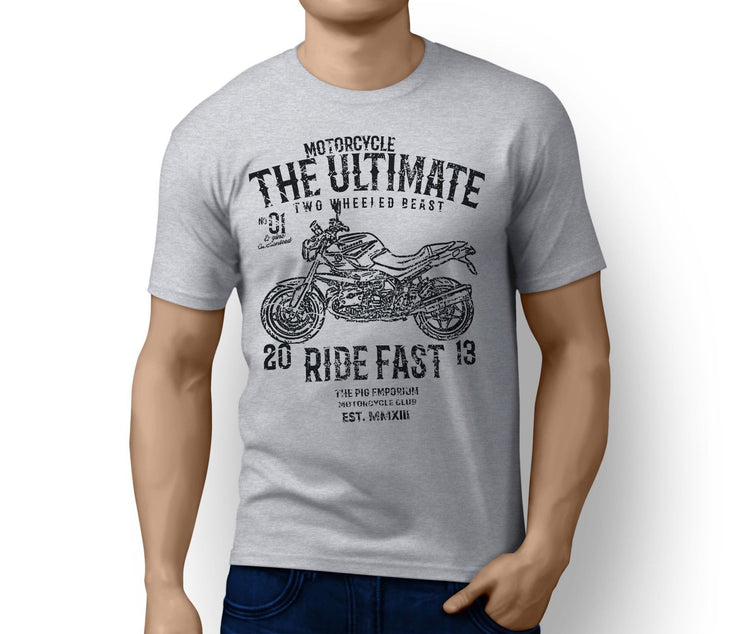 RH Ultimate Illustration For A BMW R1200R 2010 Motorbike Fan T-shirt