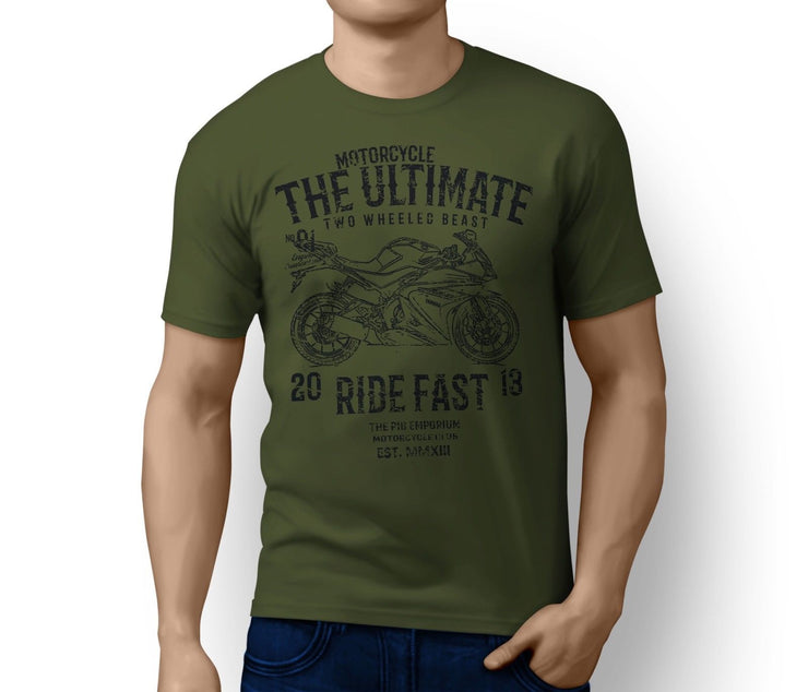 RH Ultimate Illustration For A Yamaha YZF-R125 2016 Motorbike Fan T-shirt