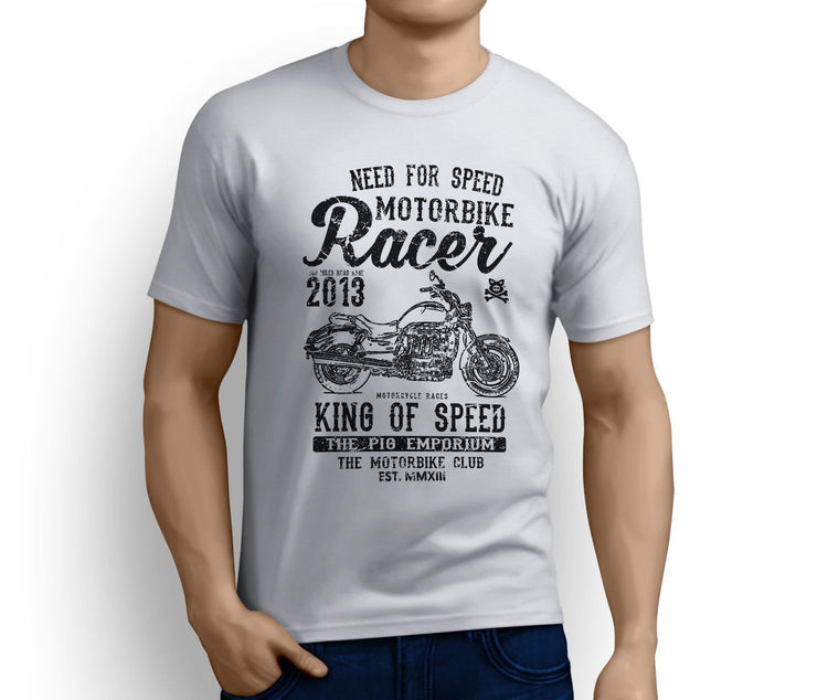 RH King Art Tee aimed at fans of Triumph Rocket III Roadster Motorbike