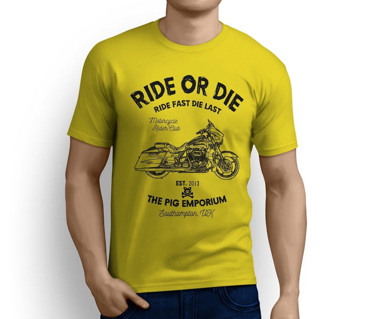 RH Ride Art Tee aimed at fans of Harley Davidson CVO Street Glide Motorbike