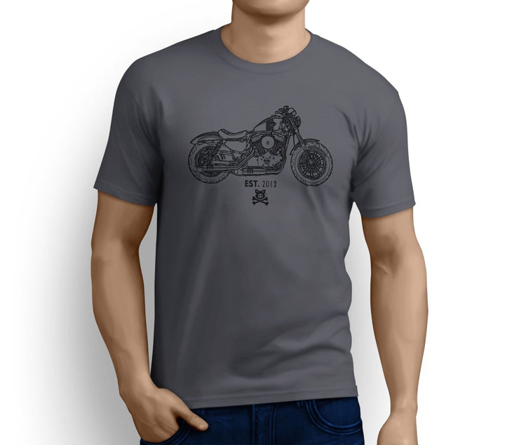 Road Hogs Art Tee aimed at fans of Harley Davidson Forty Eight Motorbike