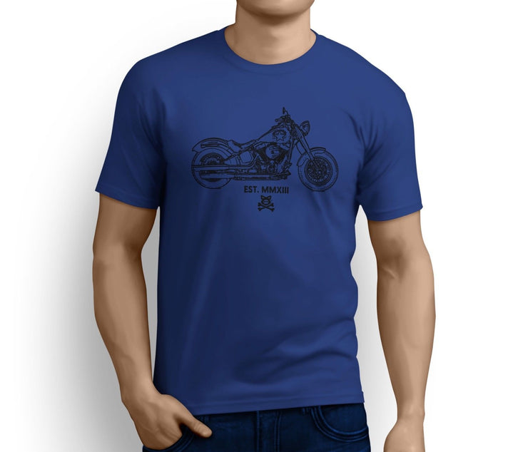 Road Hog Art Tee aimed at fans of Harley Davidson Softail Slim S Motorbike