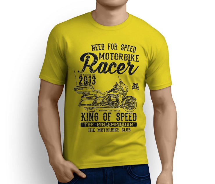 RH King Art Tee aimed at fans of Harley Davidson Electra Glide Ultra Classic Motorbike