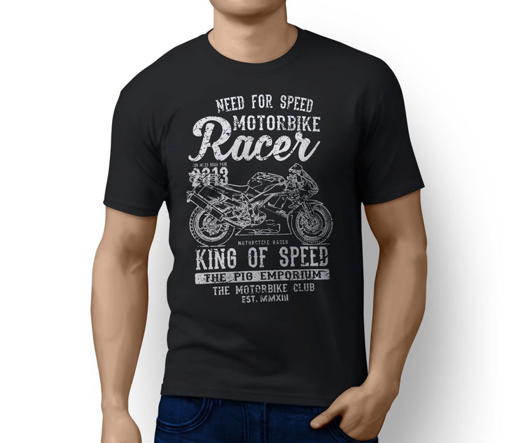 RH King Illustration For A Yamaha YZF-R125 2016 Motorbike Fan T-shirt