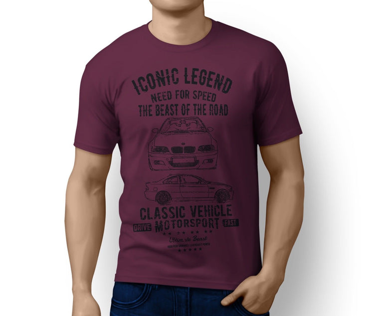 RH Illustration For A BMW M3 E46 Motorcar Fan T-Shirt