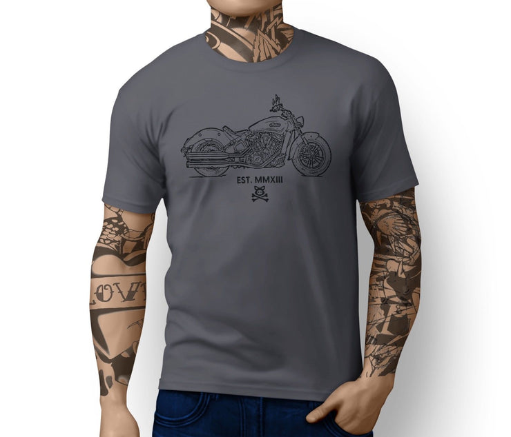Road Hogs Illustration For A Indian Scout Sixty Motorbike Fan T-shirt
