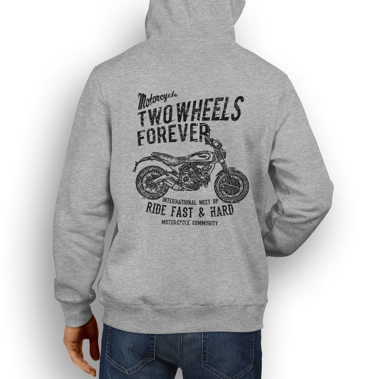 RH Illustration For A Ducati Scrambler Classic 2017 Motorbike Fan Hoodie