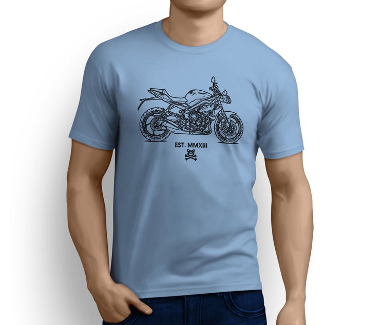 Road Hog Illustration For A Triumph Street Triple R 2016 Motorbike Fan T-Shirt