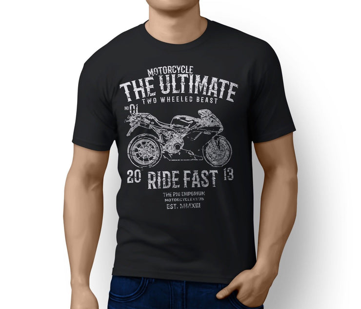 RH Ultimate Illustration For A Ducati 1198 2011 Motorbike Fan T-shirt