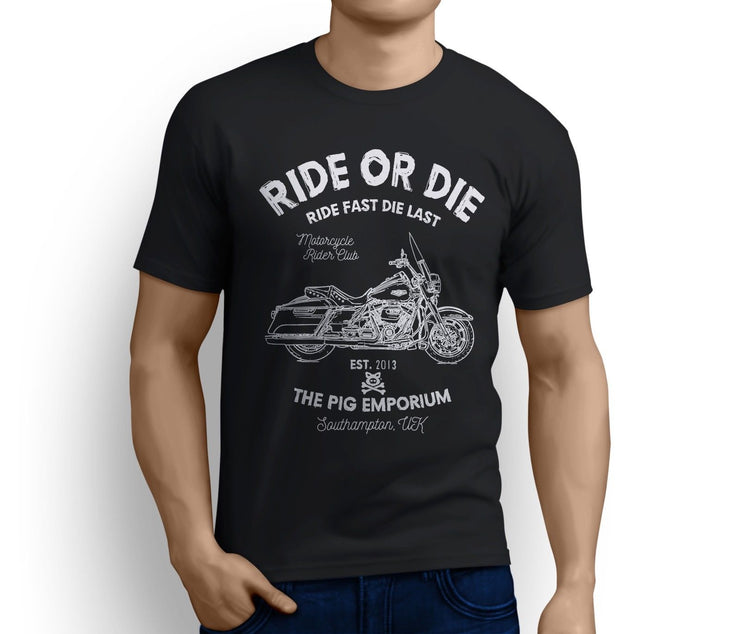 RH Ride Art Tee aimed at fans of Harley Davidson Road King Motorbike