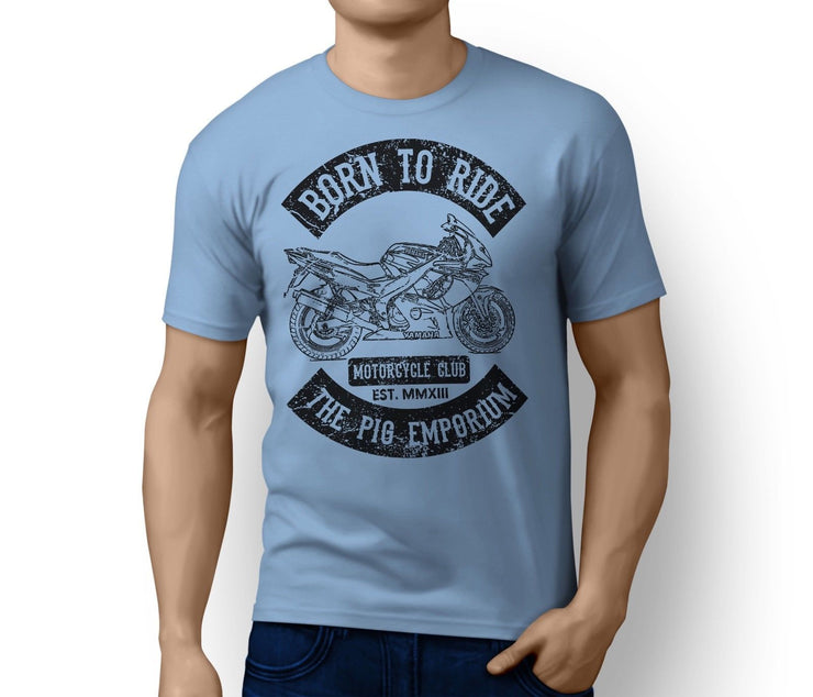 RH Born to Ride Illustration For A Yamaha YZF600R Thundercat Motorbike Fan T-Shi