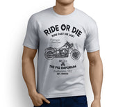 RH Ride Art Tee aimed at fans of Harley Davidson Softail Slim Motorbike