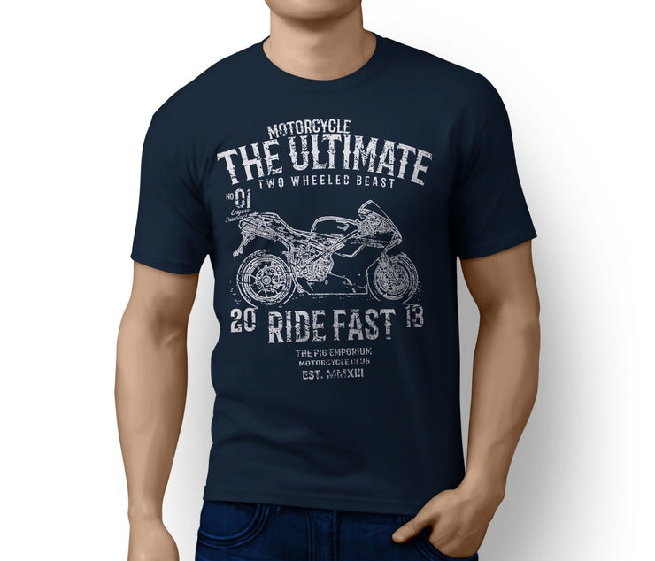 RH Ultimate Illustration For A Ducati 1098S 2008 Motorbike Fan T-shirt