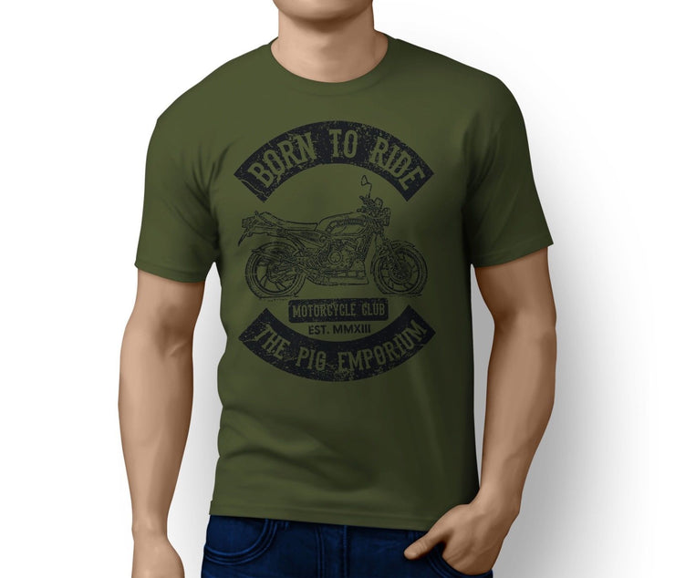 RH Born to Ride Illustration For A Yamaha RD 350 LC Motorbike Fan T-Shirt