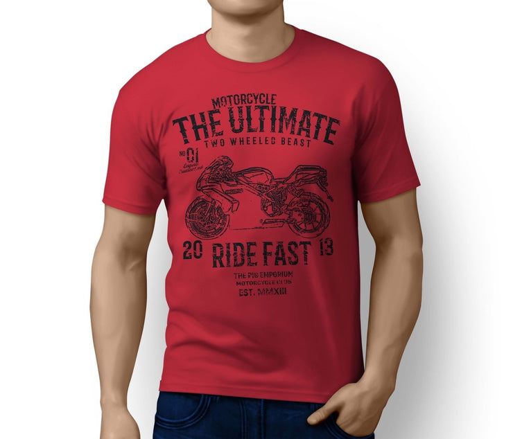 RH Ultimate Illustration For A Ducati 749 2006 Motorbike Fan T-shirt