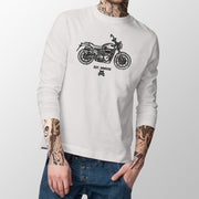 Road Hogs Art LSTee aimed at fans of Triumph Street Scrambler Motorbike