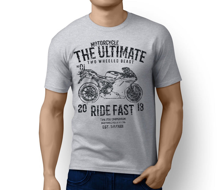 RH Ultimate Illustration For A Ducati 1198 2011 Motorbike Fan T-shirt