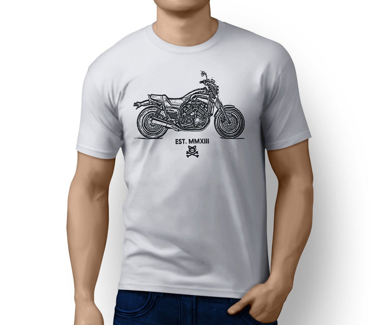 Road Hog Illustration For A Yamaha VMAX 1200 Full Power Beast Motorbike Fan T-sh