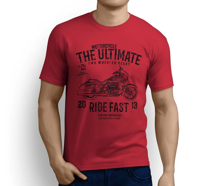 RH Ultimate Art Tee aimed at fans of Harley Davidson CVO Street Glide Motorbike