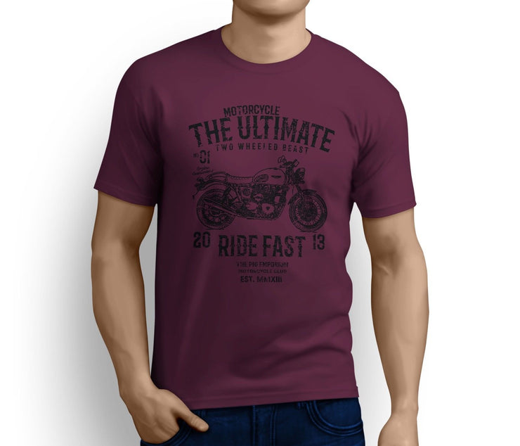 RH* Ultimate Art Tee aimed at fans of Triumph Thruxton Ace Motorbike