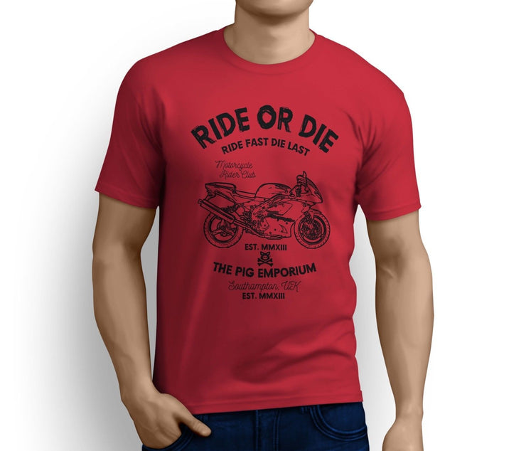 RH Ride Art Tee aimed at fans of Triumph Daytona 995i Motorbike