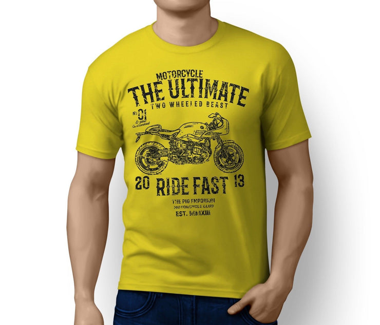 RH Ultimate Illustration For A BMW RNineT Racer Motorbike Fan T-shirt