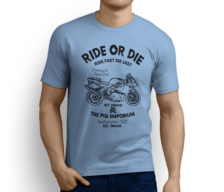 RH Ride Art Tee aimed at fans of Triumph Daytona 995i Motorbike