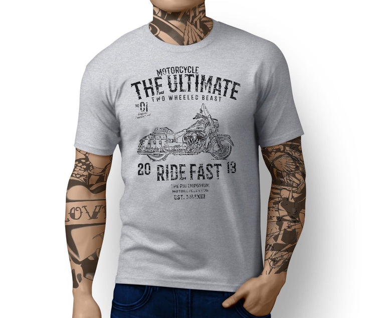 RH Ultimate Illustration For A Indian Chief Vintage Motorbike Fan T-shirt