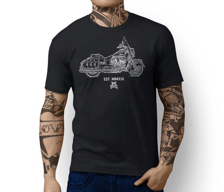 Road Hogs Illustration For A Indian Chief Vintage Motorbike Fan T-shirt