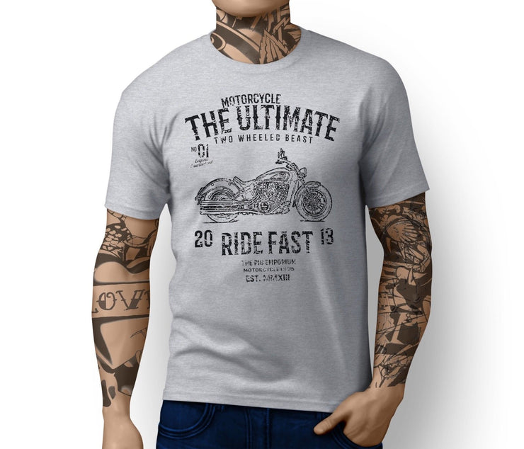 RH Ultimate Illustration For A Indian Scout Motorbike Fan T-shirt