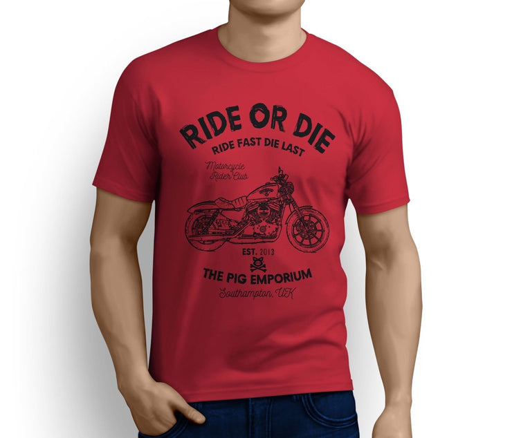 RH Ride Art Tee aimed at fans of Harley Davidson Iron 883 Motorbike