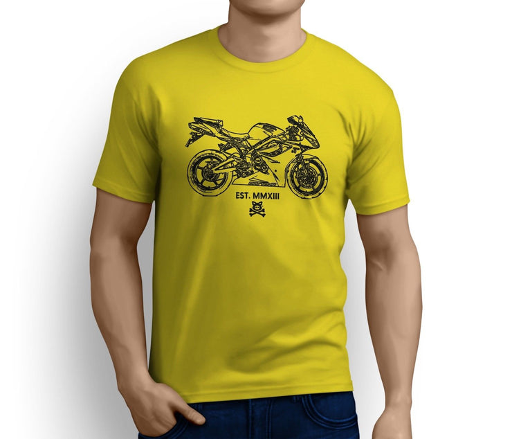 Road Hogs Art Tee aimed at fans of Triumph Daytona 675 2012 Motorbike