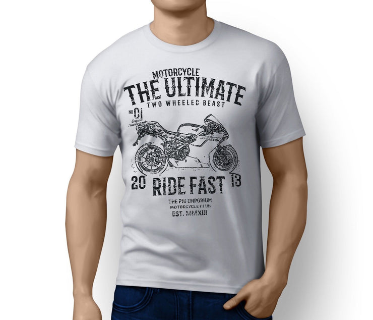 RH Ultimate Illustration For A Ducati 1098S 2008 Motorbike Fan T-shirt