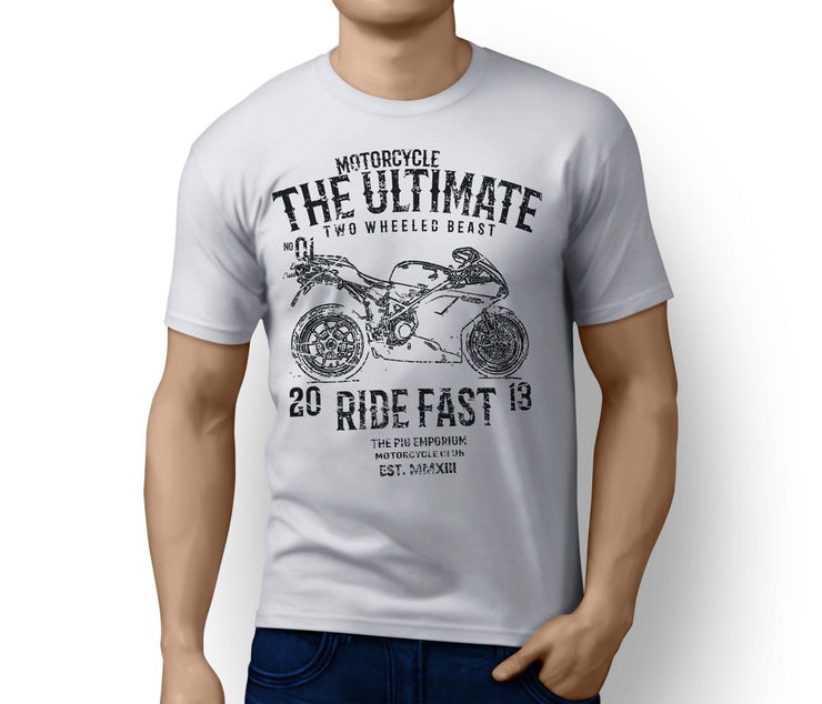 RH Ultimate Illustration For A Ducati 1098R 2008 Motorbike Fan T-shirt