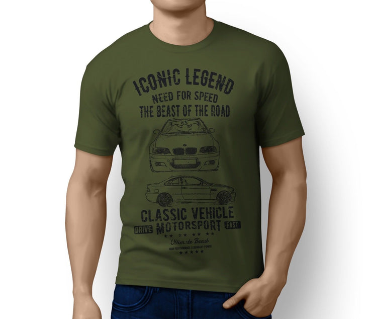 RH Illustration For A BMW M3 E46 Motorcar Fan T-Shirt