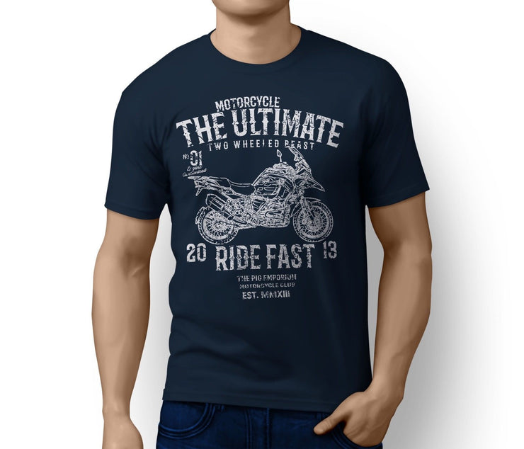 RH Ultimate Illustration For A BMW R1200RS Adventure 2017 Motorbike Fan T-shirt