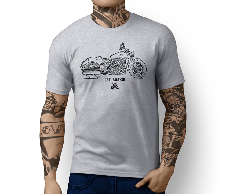 Road Hogs Illustration For A Indian Scout Sixty Motorbike Fan T-shirt