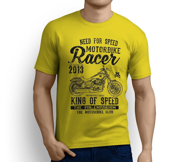 RH King Art Tee aimed at fans of Harley Davidson Low Rider S Motorbike